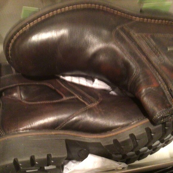 Winter Boots Burnished Oxblood Genuine Leather by Aldo Unused Size 12 - Picture 3 of 9